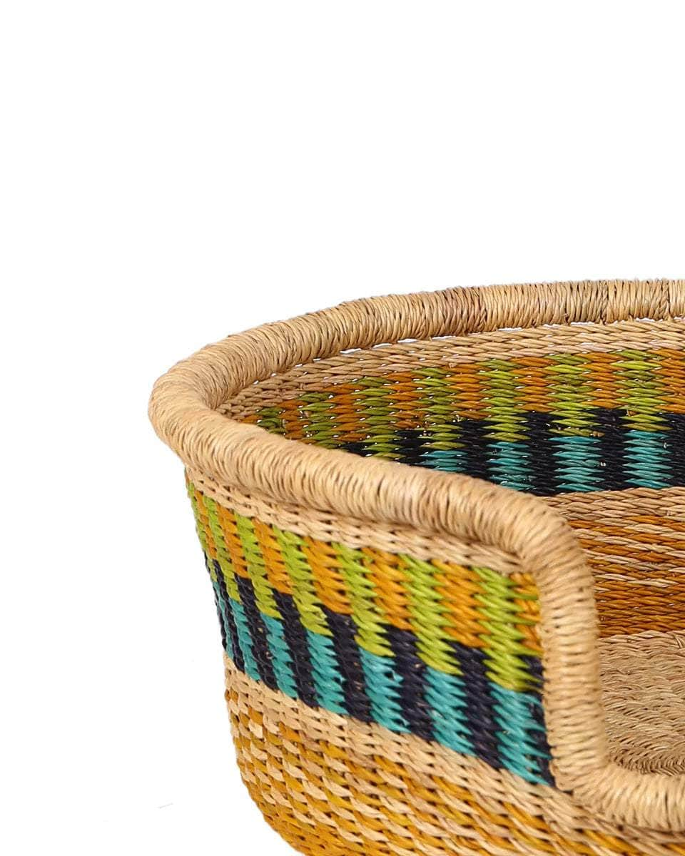 KOBOKO: Gold, Green & Blue Dog Basket - Small