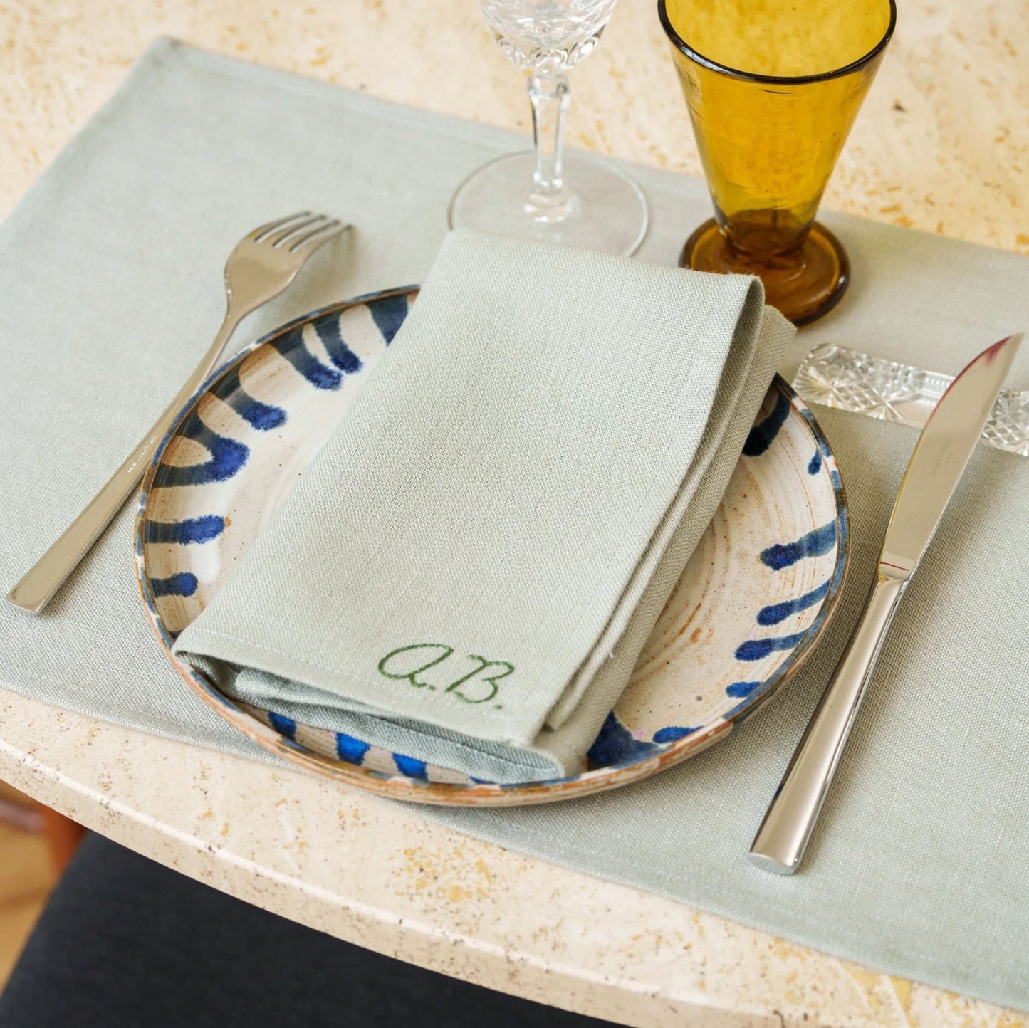 The Water Green Linen Napkin