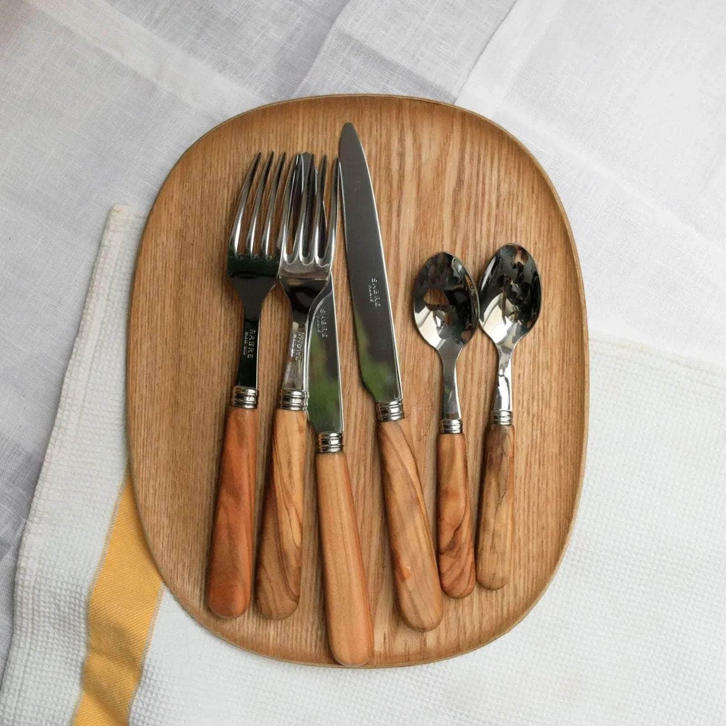 Lavandou 4 Pc Cutlery Set | Olive Wood