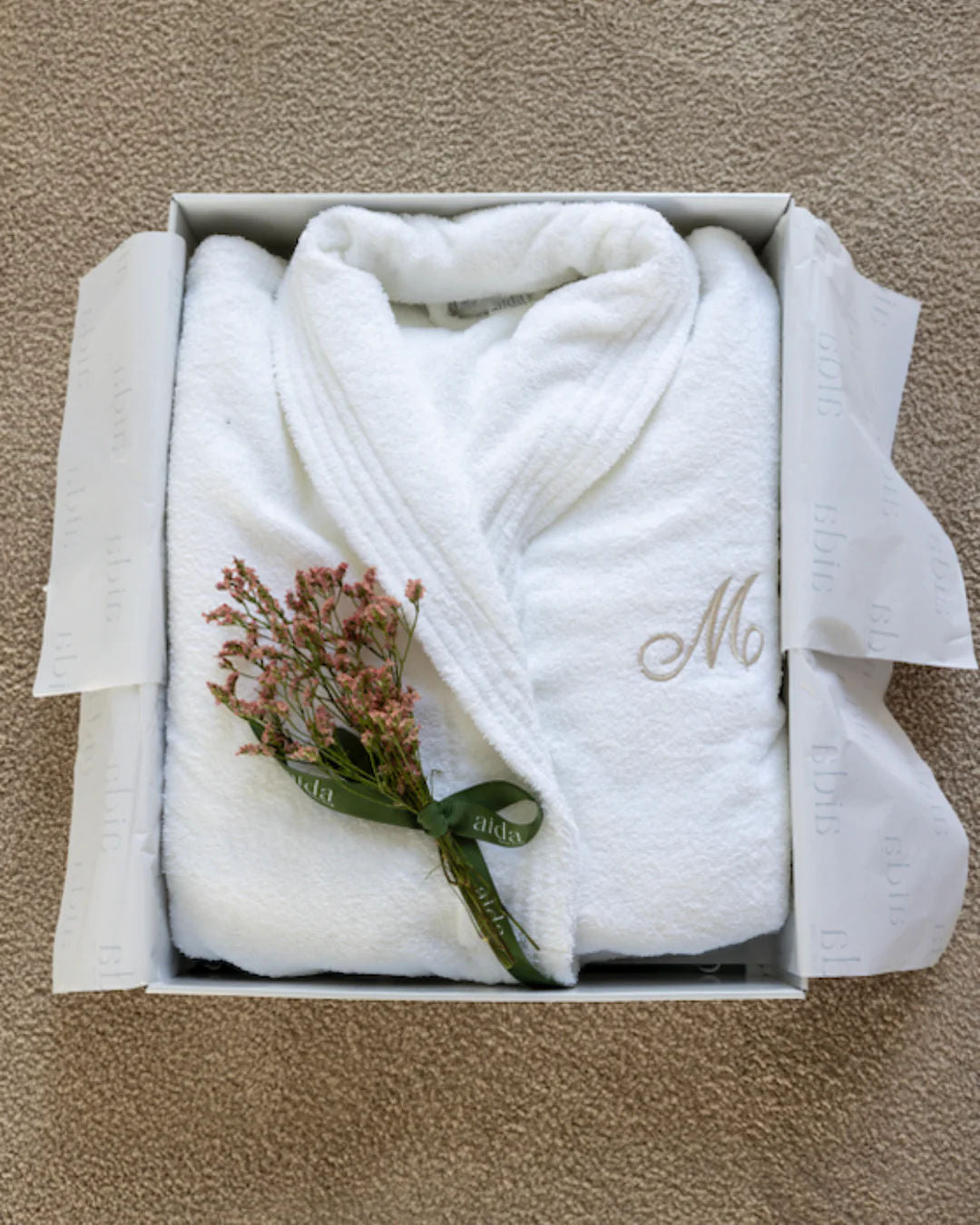 Personalised White Bath Robe