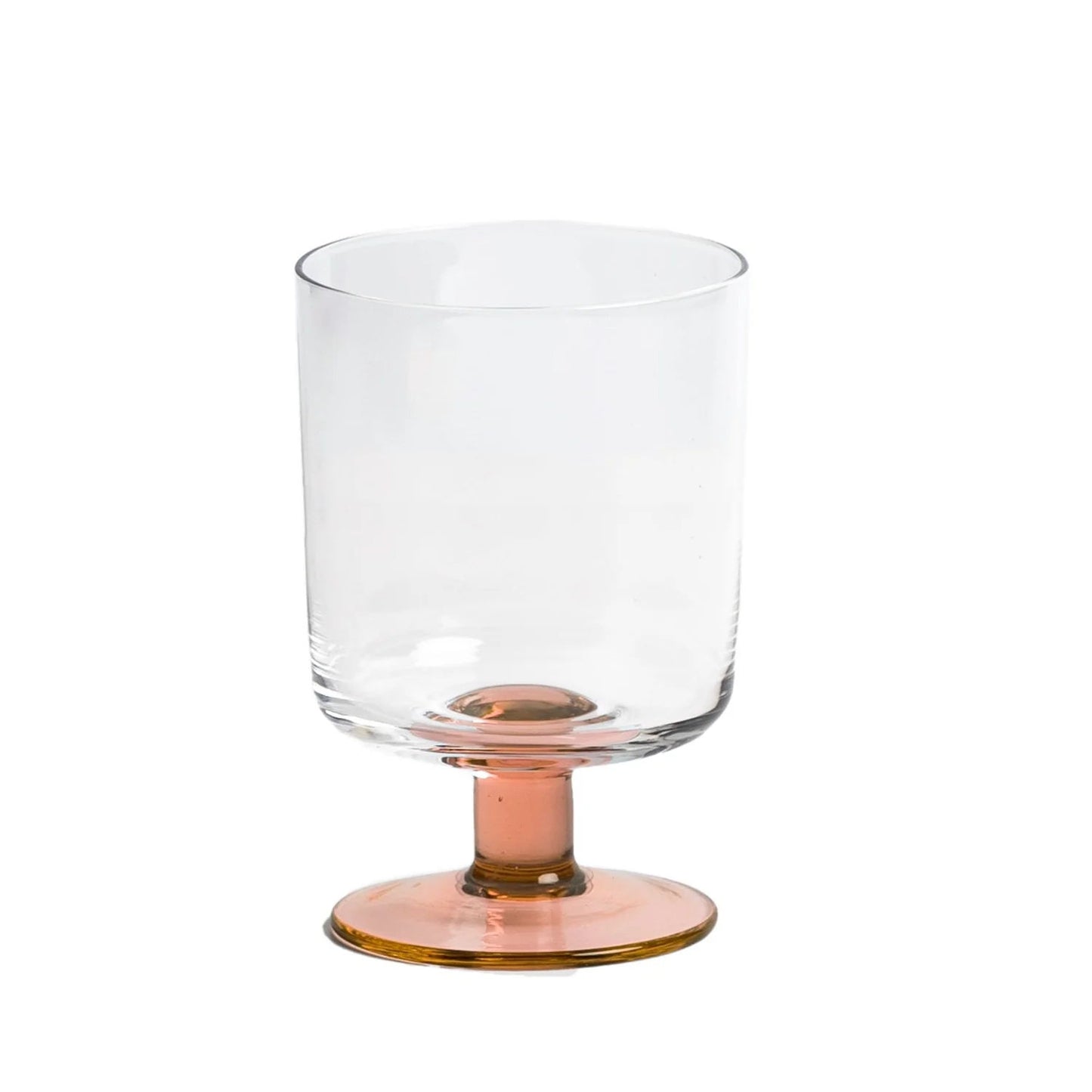 Eddie 2-Tone Wine Glass Clear/Coral - Set of 2