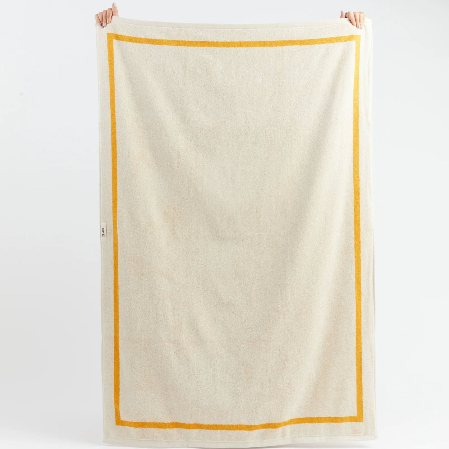 Classic Ecru and Yellow Towels - Set of 8