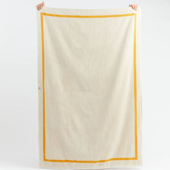 Classic Ecru and Yellow Towels - Set of 8