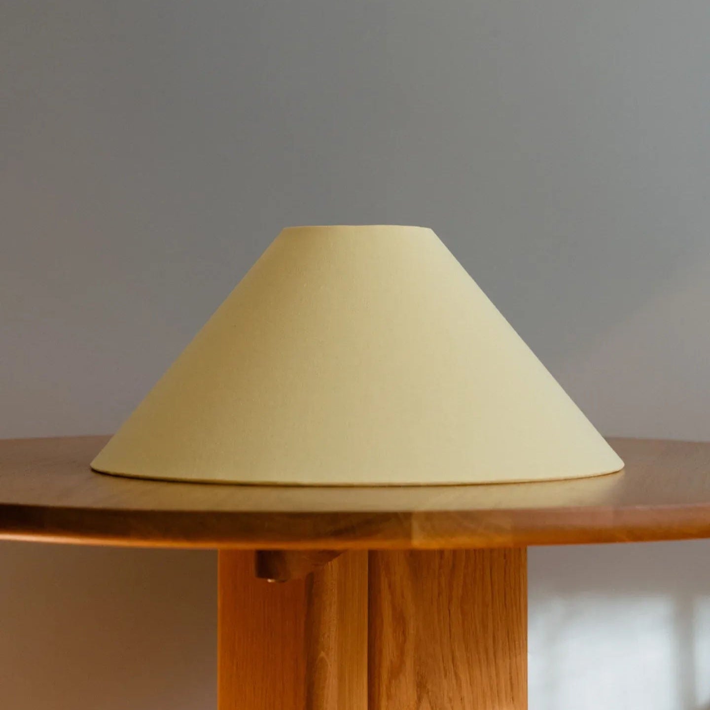 Yellow Cotton Conical Lampshade