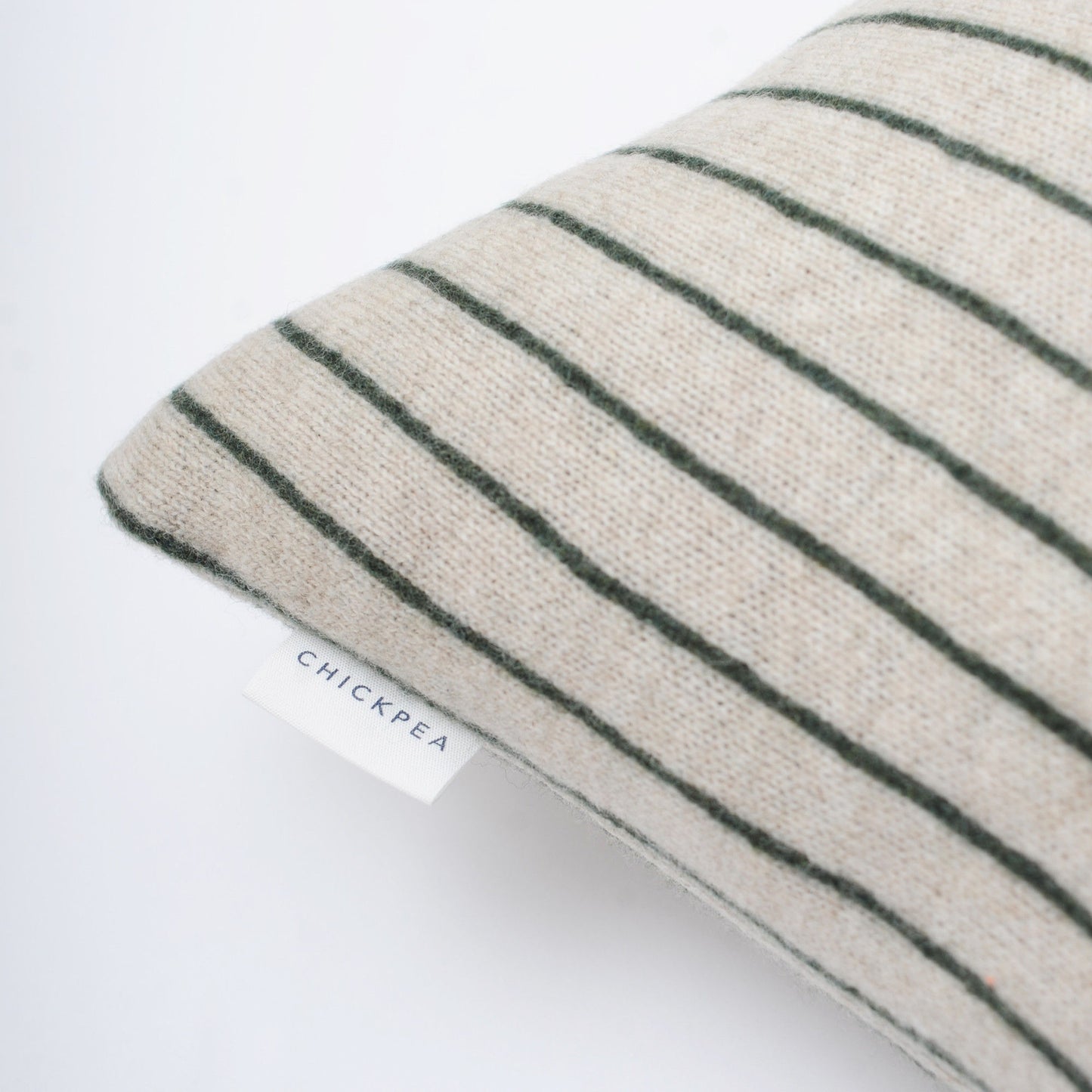 Green Wide Stripe Cushion