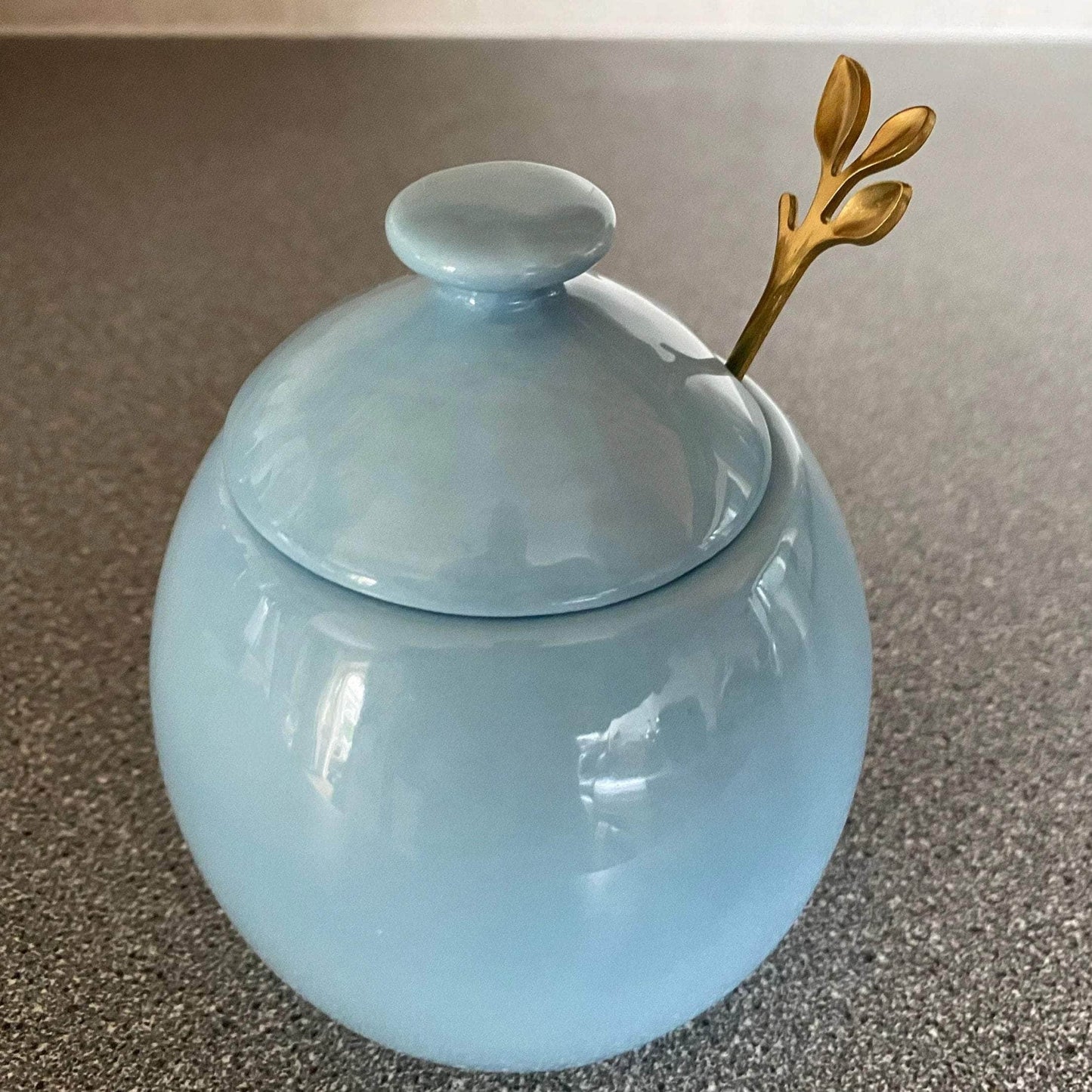 Butter Dish and Sugar Bowl Set - Powder Blue Glaze