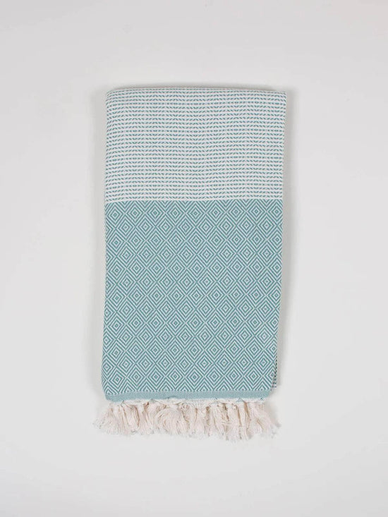 Nordic Dot Hammam Towel - Grey Green