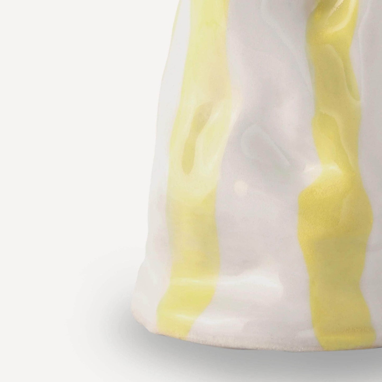 Light Yellow Candy Stripe Vase