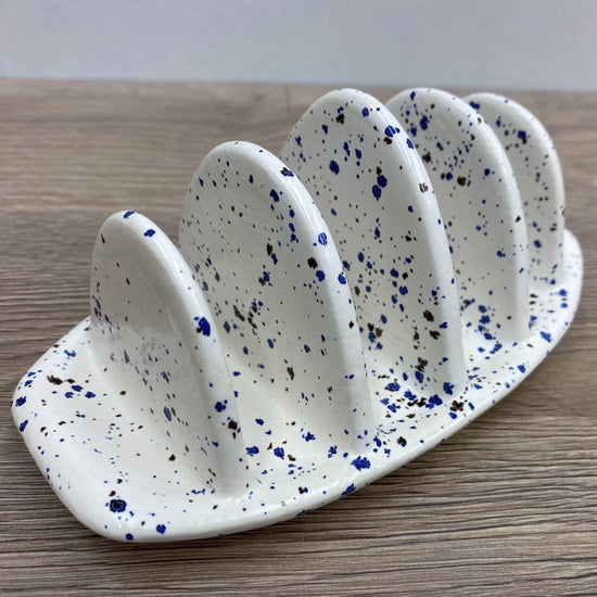 Toast Rack Speckled Blue Glaze