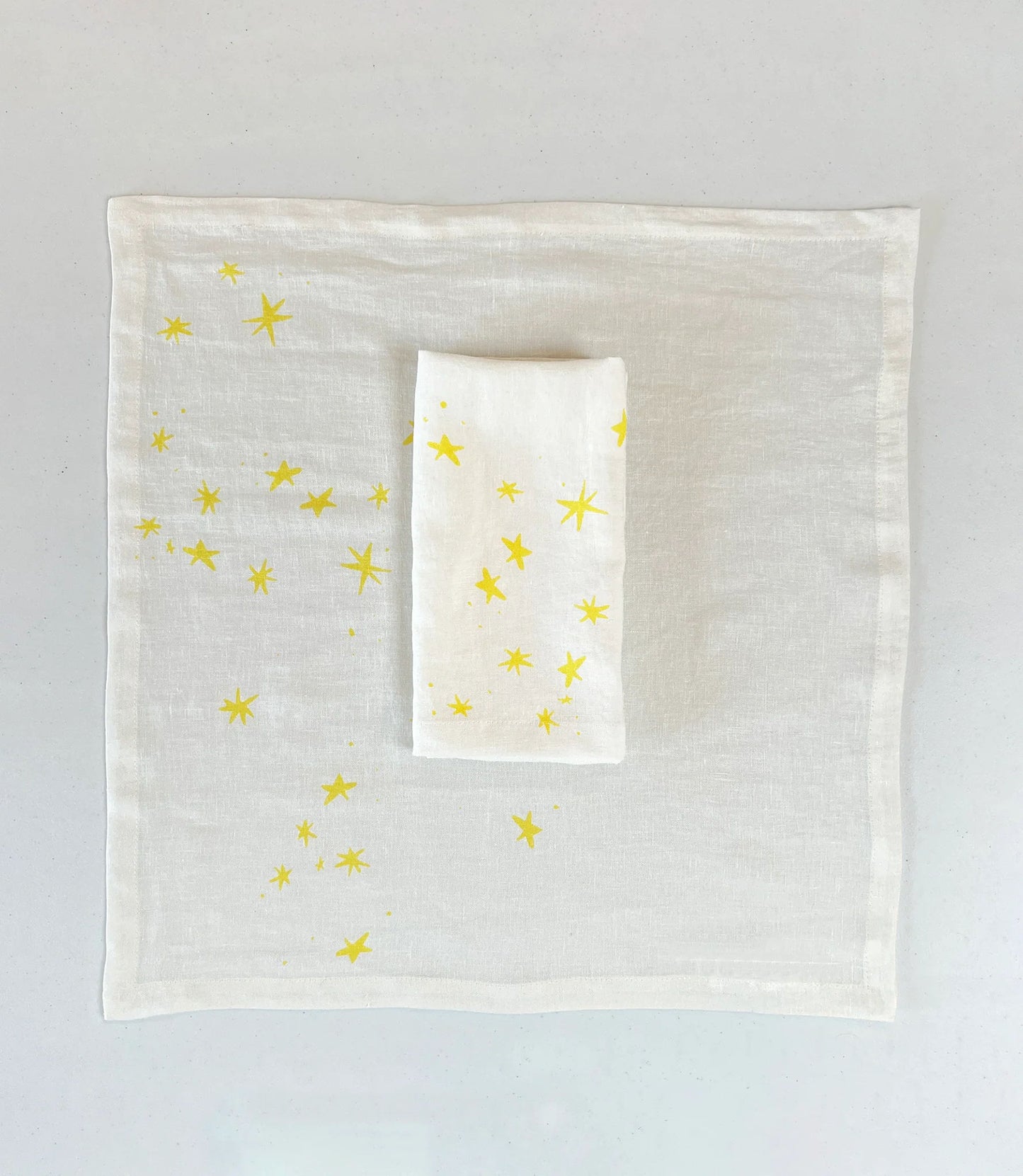 Stars Napkins in White (Set of 4)