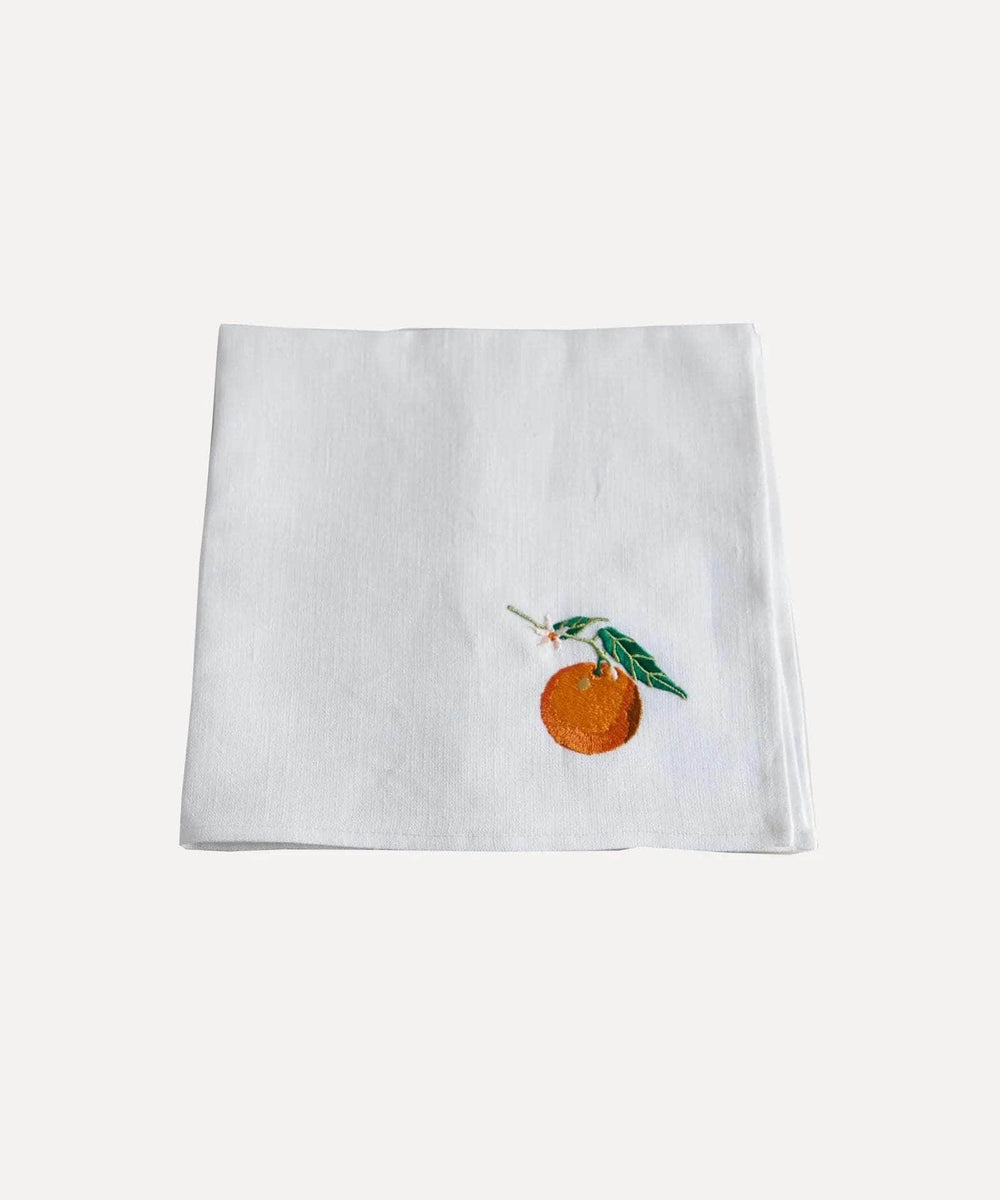 Persephone Embroidered Linen Napkin