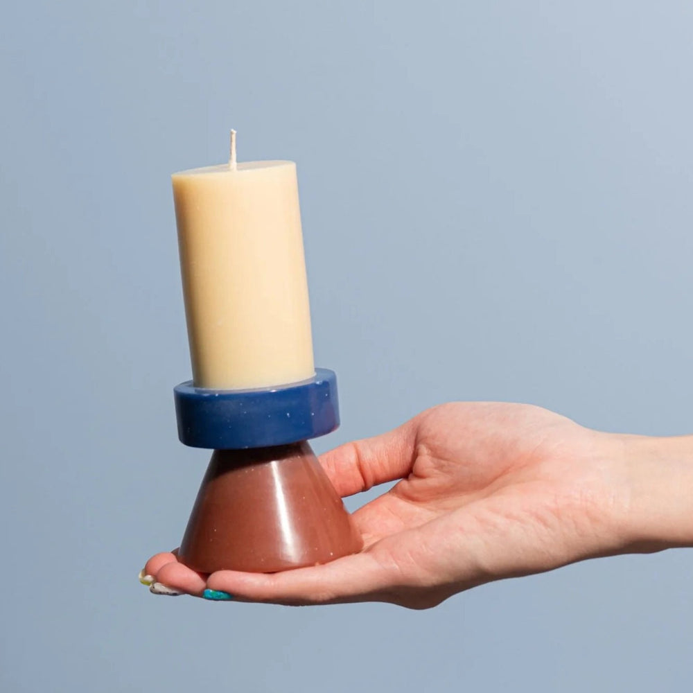 Stack Candle Tall - Banana / Navy / Chocolate