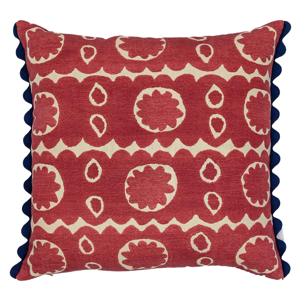 Osborne Red Oversized Square Cushion