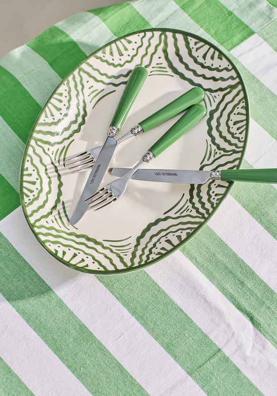 Green Knife and Fork Set