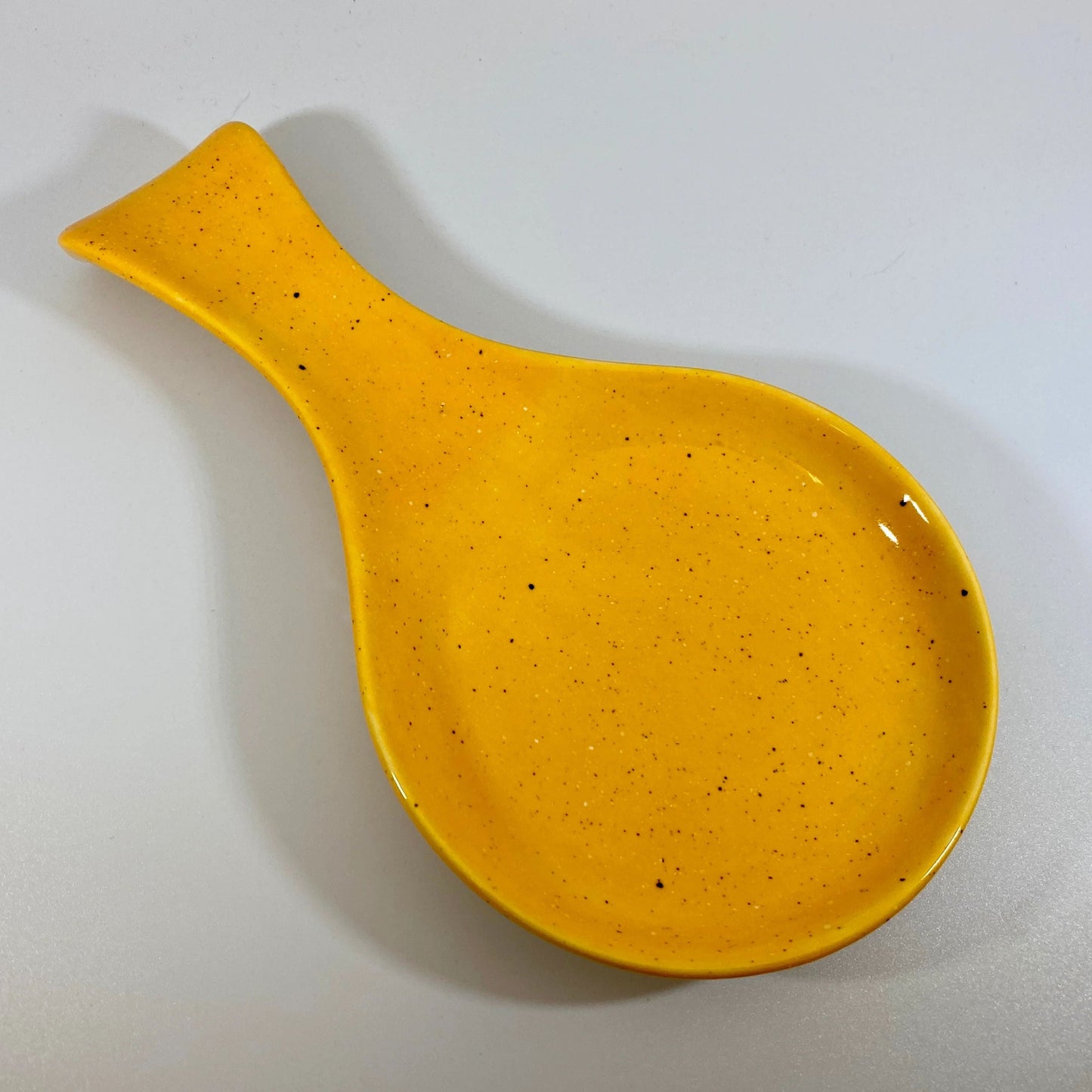 Speckled Yellow Butter Dish and Spoon Rest Set