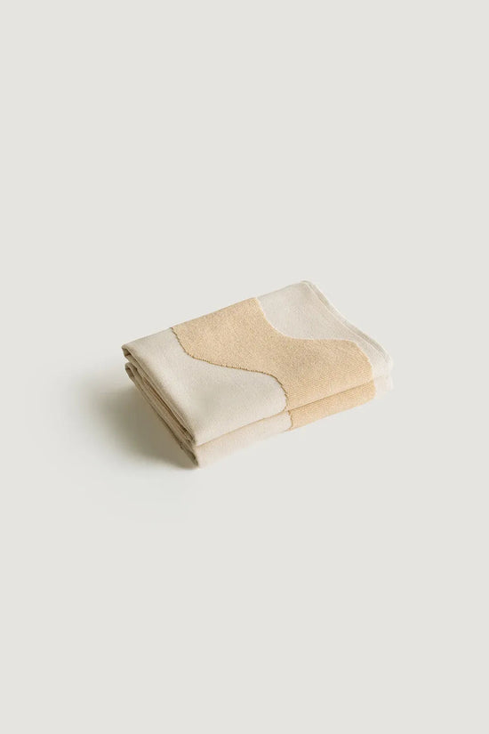 Cotton Arc Tea Towel  - Parchment