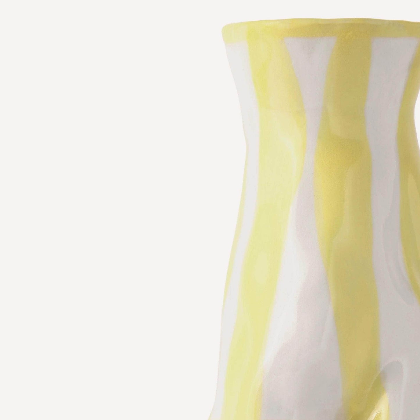 Light Yellow Candy Stripe Vase