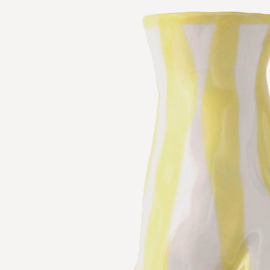 Light Yellow Candy Stripe Vase