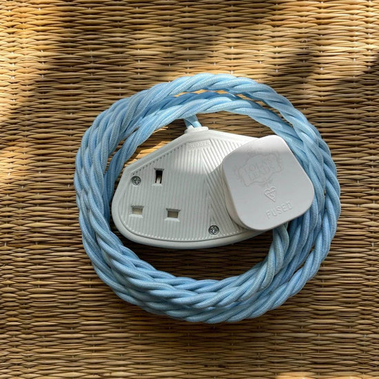 Fabric Extension Cable in Powder Blue