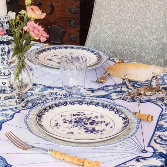 Virginia Blue and White Dinner Plates | Set of 4