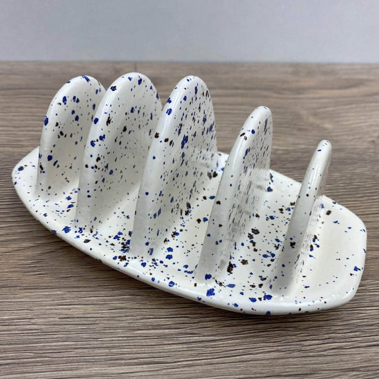 Toast Rack Speckled Blue Glaze