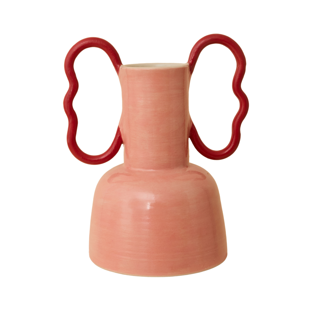 Wiggle Handle Vase - Pink