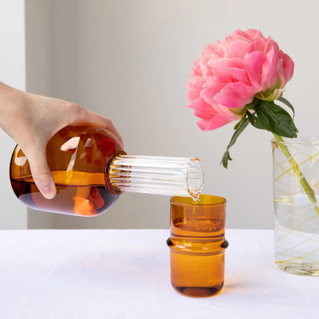 Bedside Carafe & Tumbler - Amber