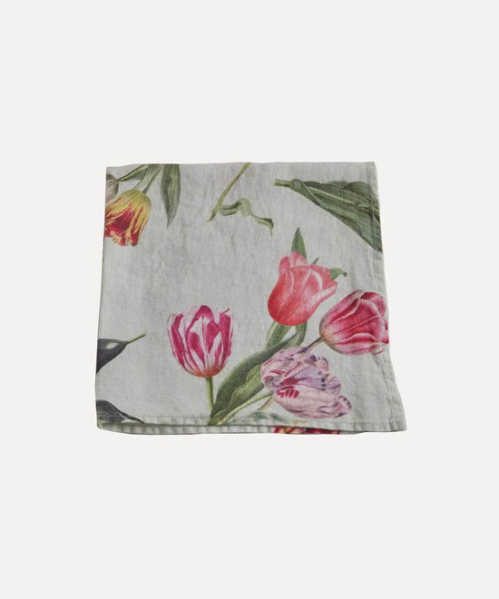 The Tulips Linen Napkin - Sage