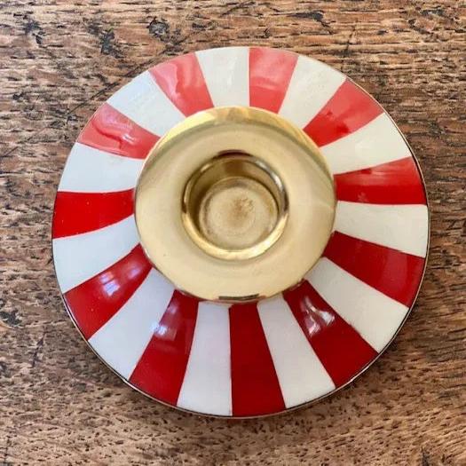 Circus Candleholder - Red - Striped