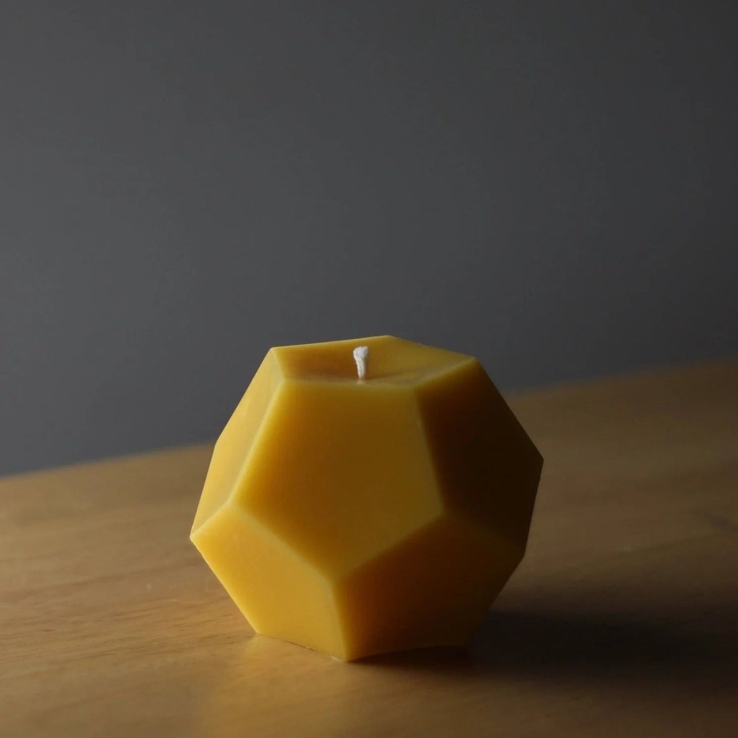 Dodecahedron Candle - Yellow