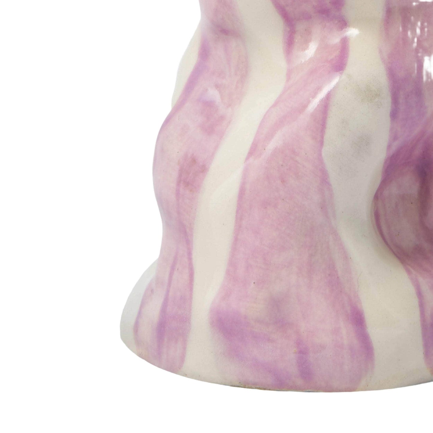 Violet Candy Stripe Vase