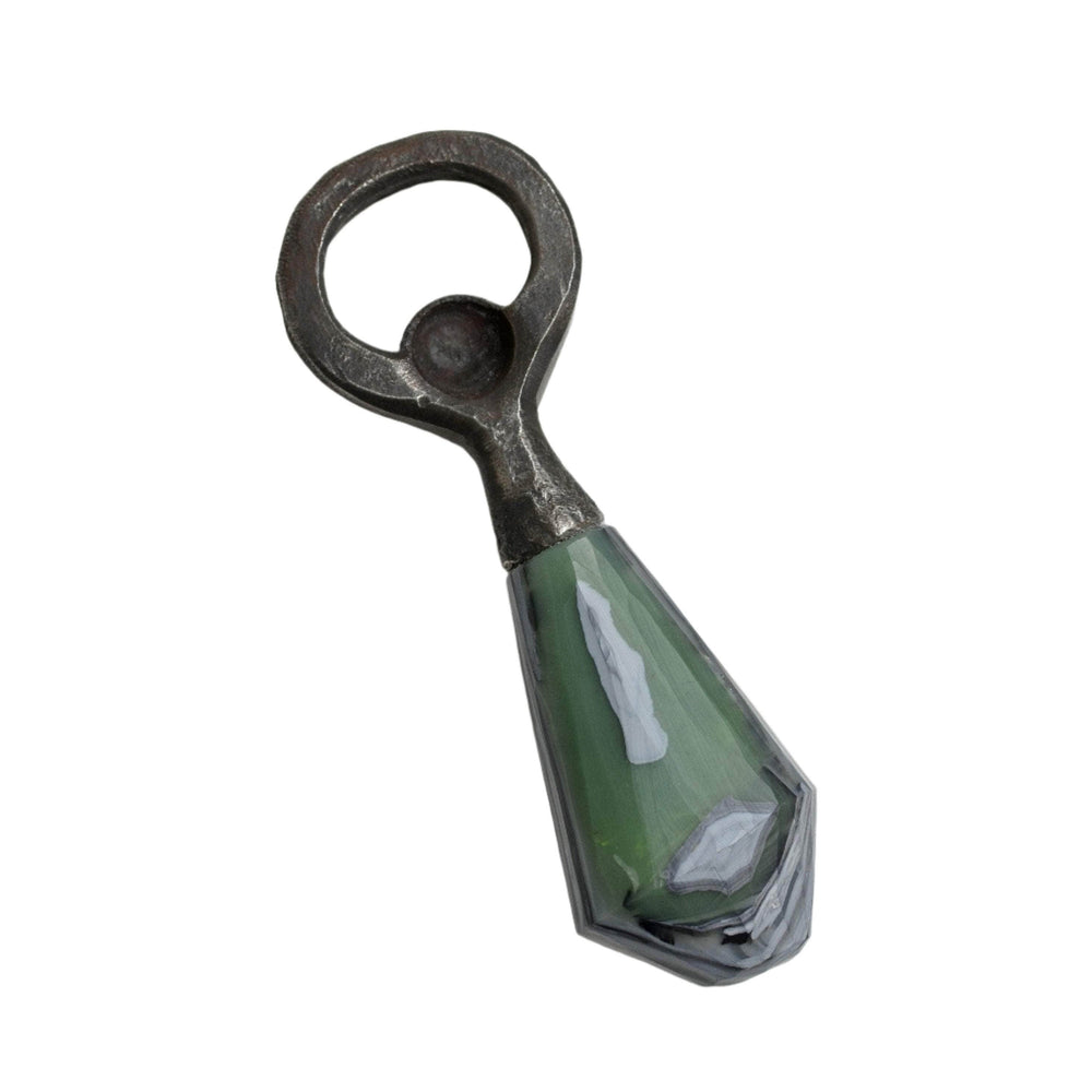 Recycled Plastic & Forged Steel Bottle Opener Stone Jade