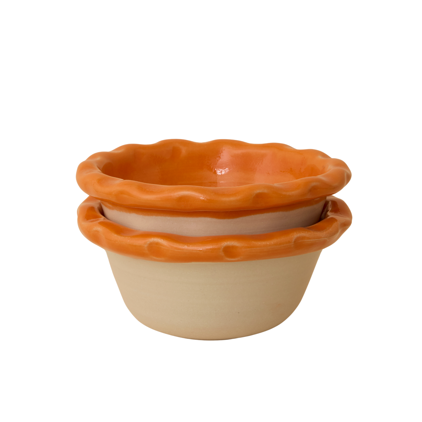 Dimple Bowls (Set of two) - Orange