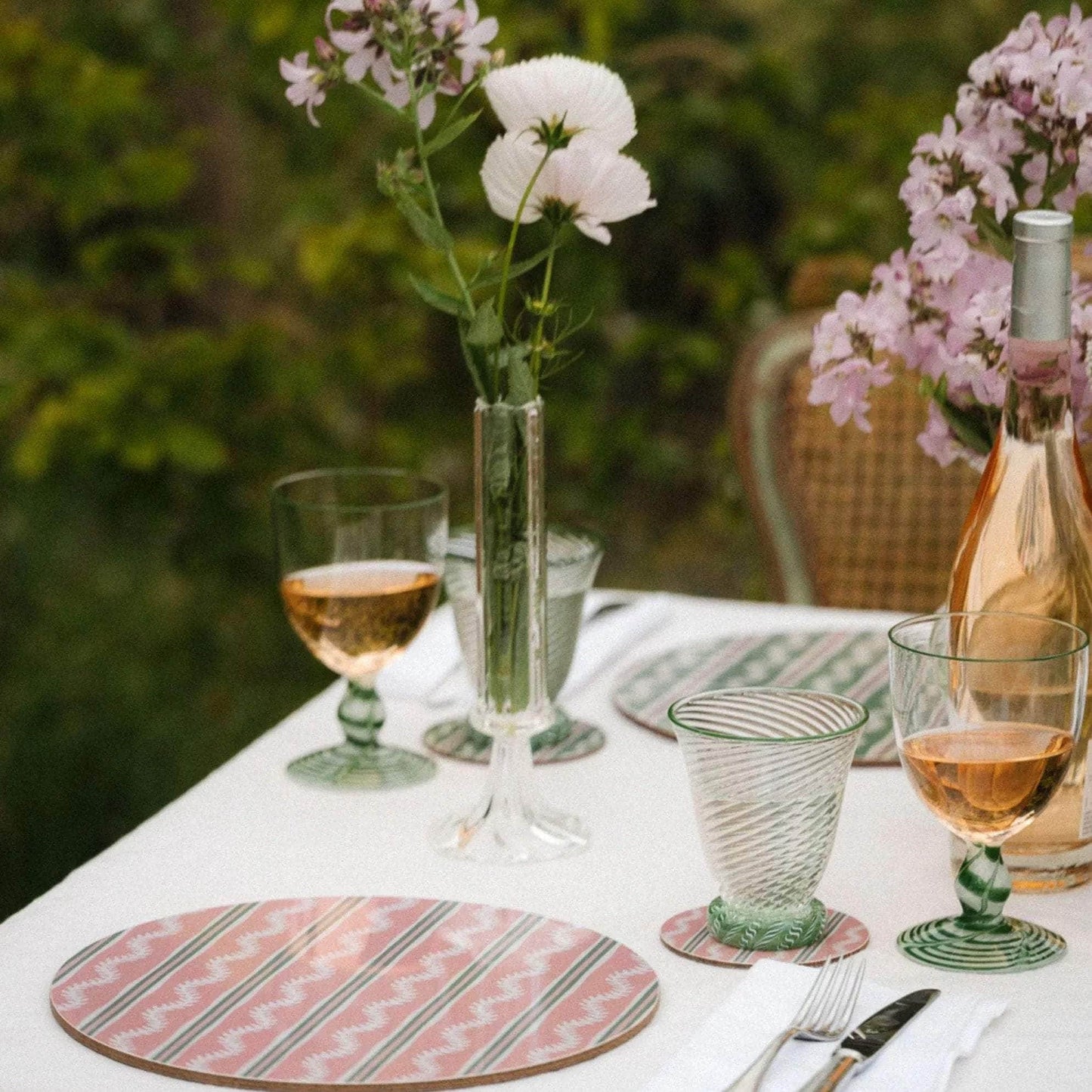 Green & Pink Vines Placemat