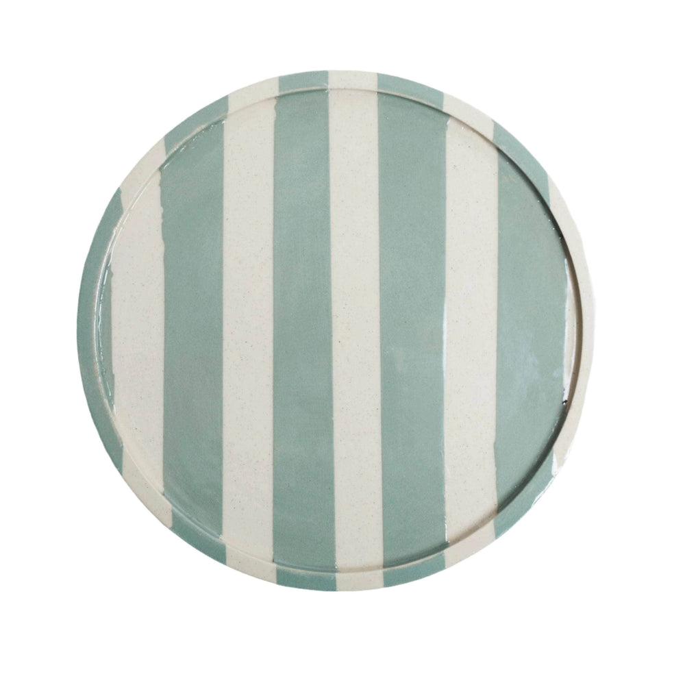 Duci Striped Plate Green 24cm