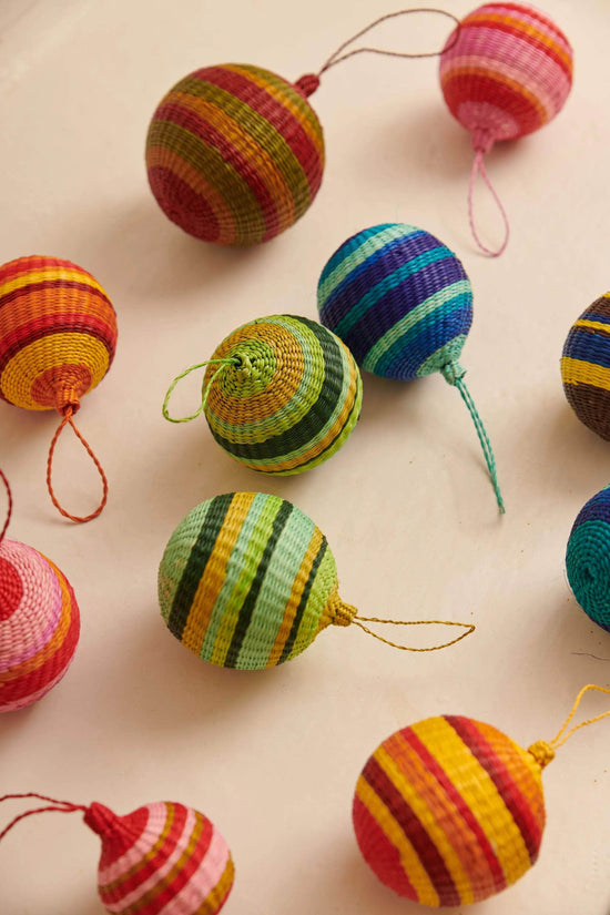 Palmito Woven Baubles (Set of 4)