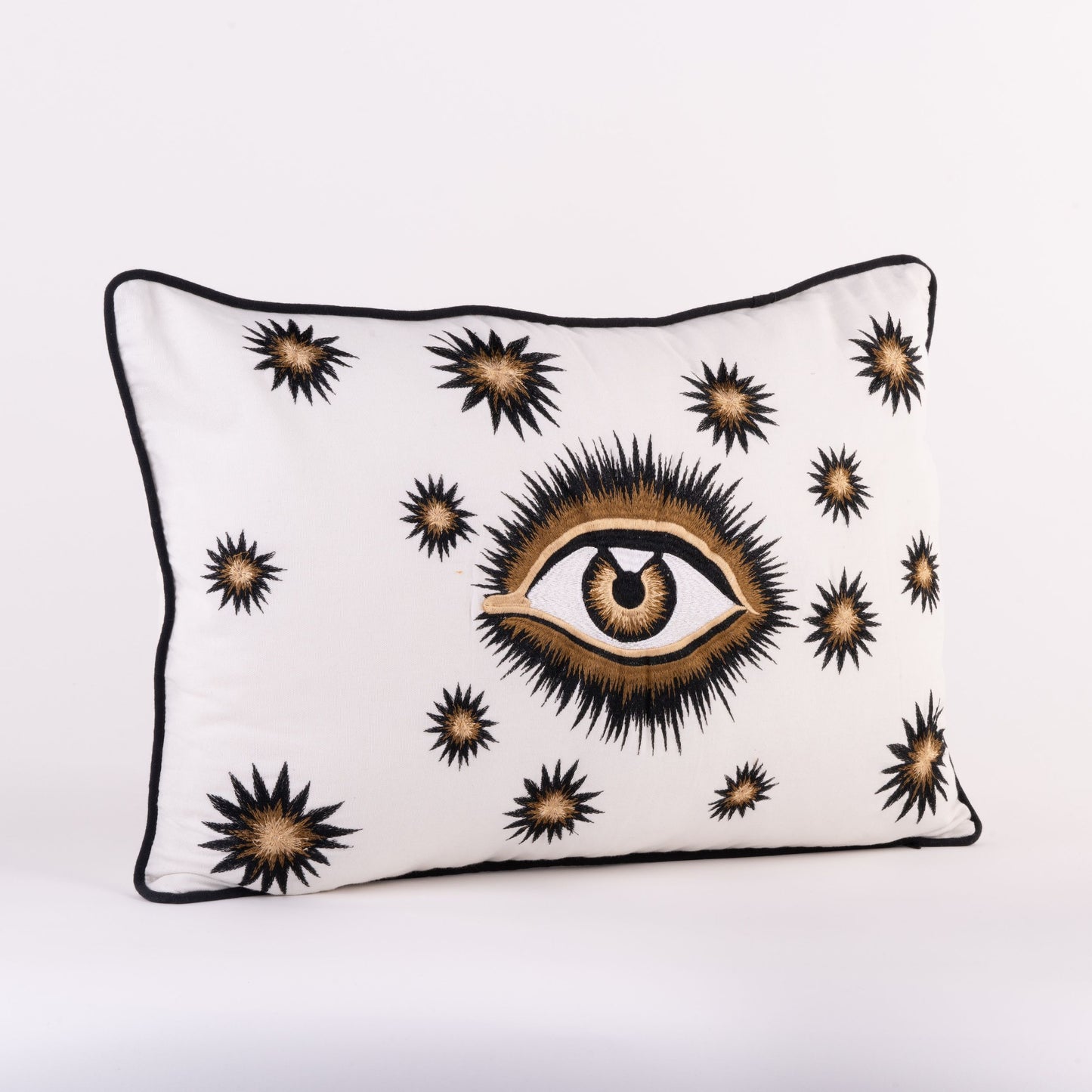 Hand Embroidered Eye Cotton Cushion