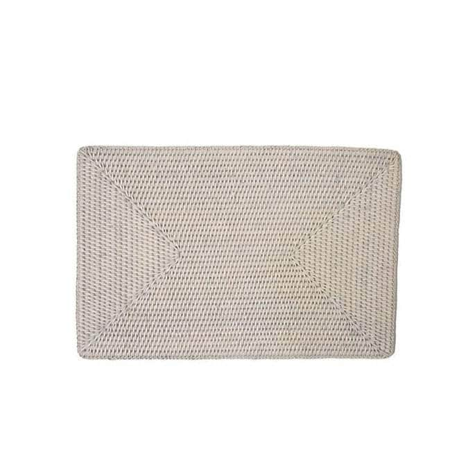 Rattan Rectangles Placemat - Yellow