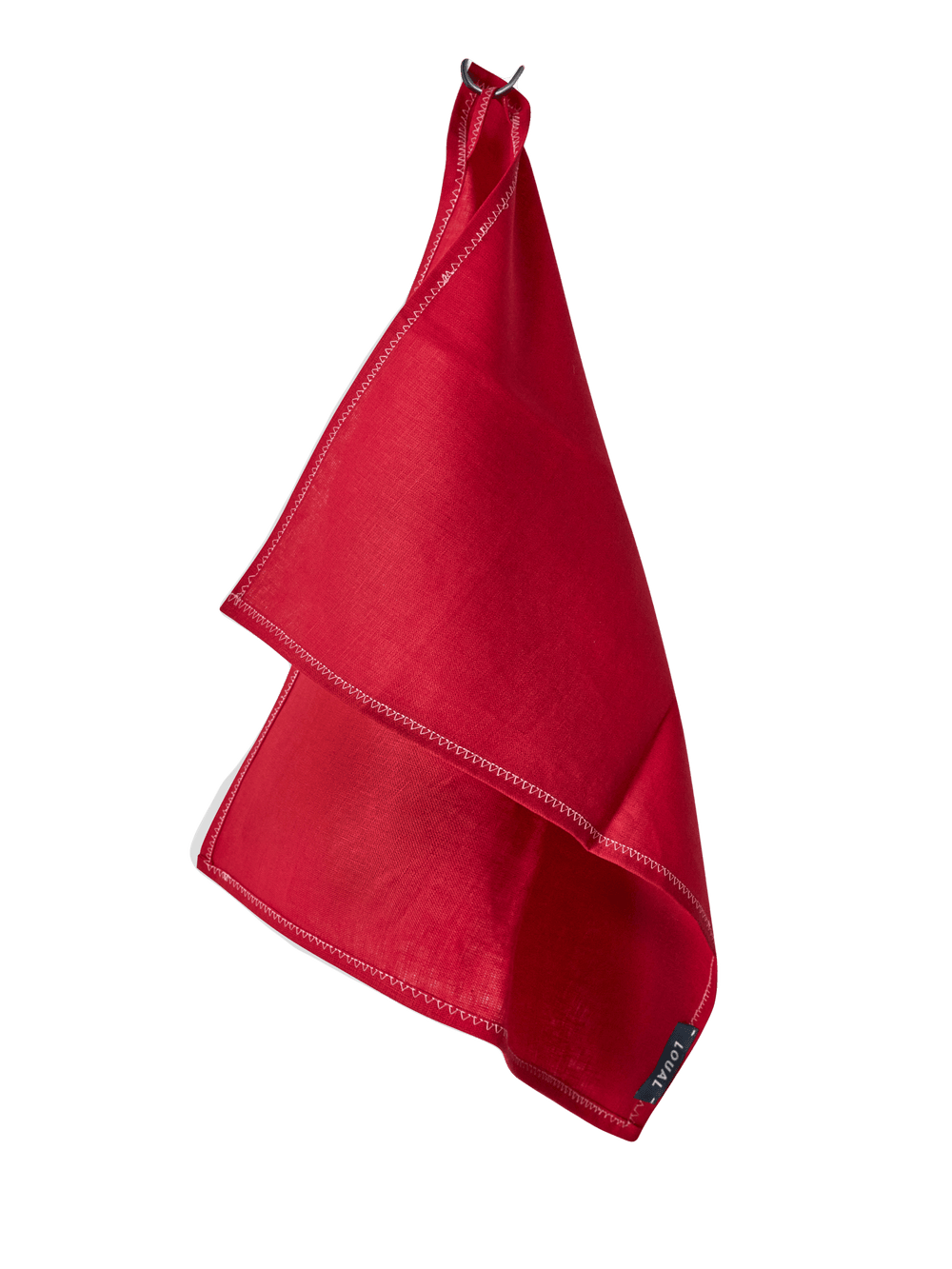 Irish Linen Hand + Tea Towel - Red