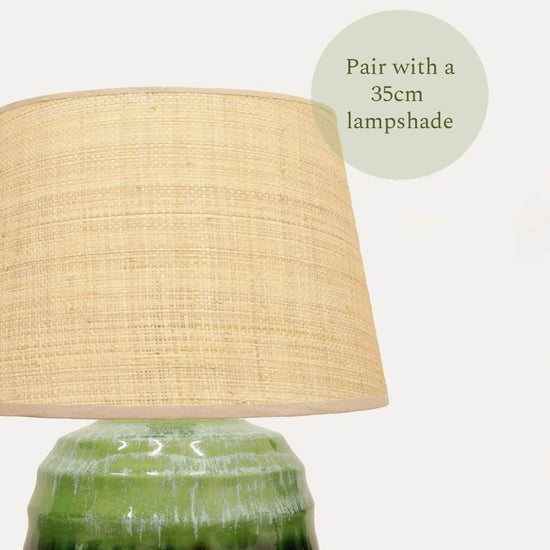 Beehive Ceramic Lamp - Green