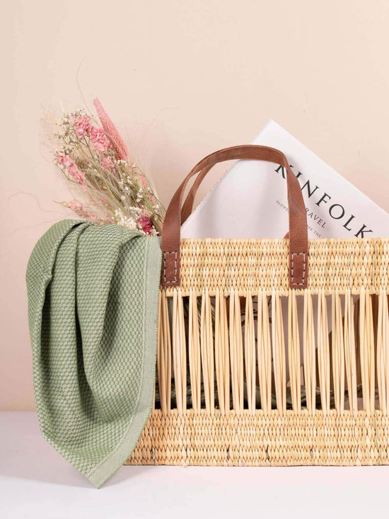 Decorative Reed Basket Bag