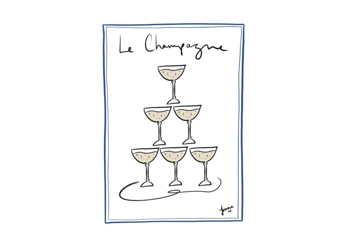 Champagne Tower Print