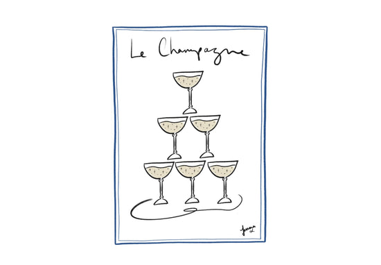 Champagne Tower Print