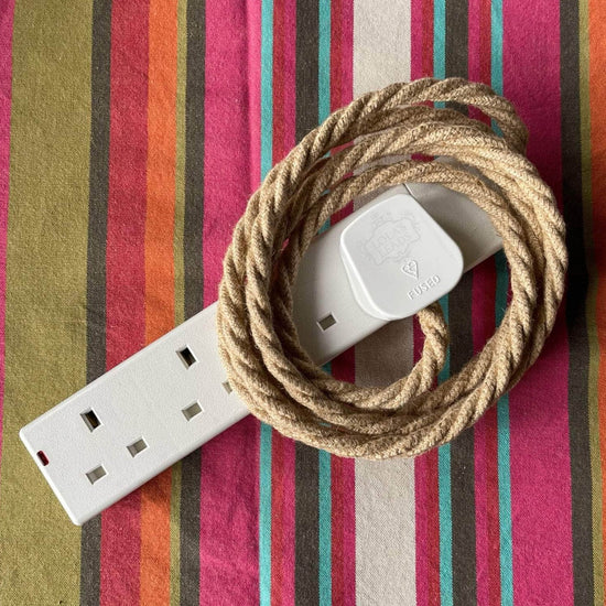 Fabric Extension Cable in Jute