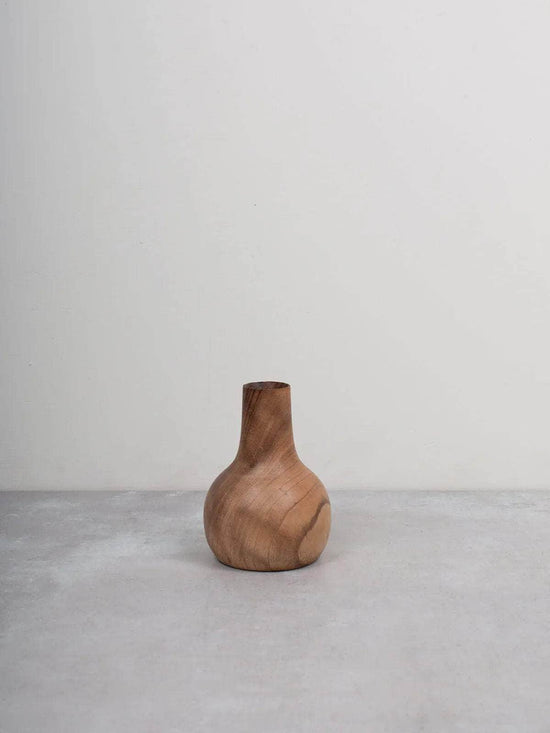 Walnut Wood Mini Vase - Nina