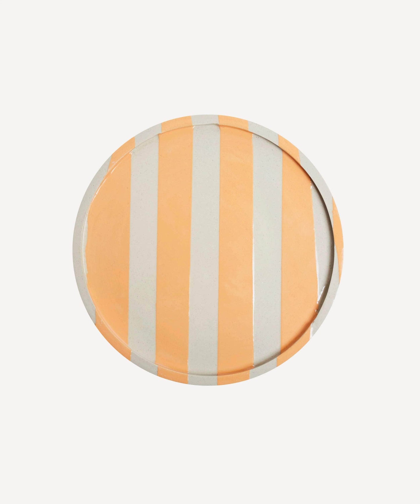 Duci Striped Plate Orange 19cm