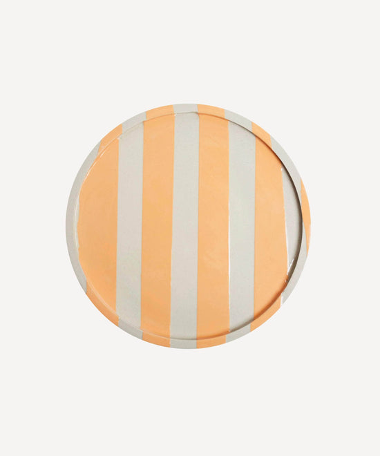 Duci Striped Plate Orange 19cm