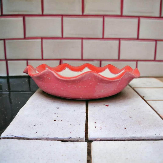 Hand-painted "this kitchen is for dancing" Scalloped Pasta Bowl