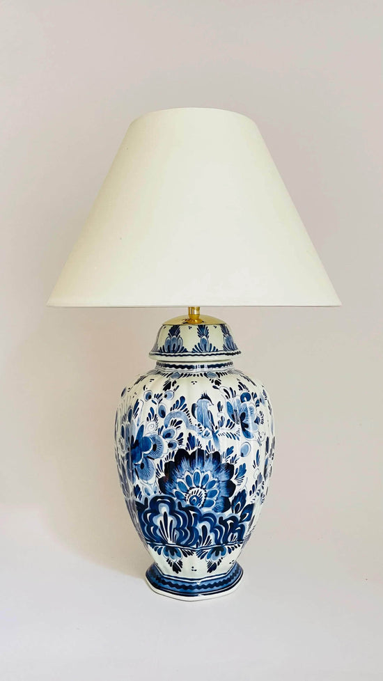 Antique Delft Table Lamp