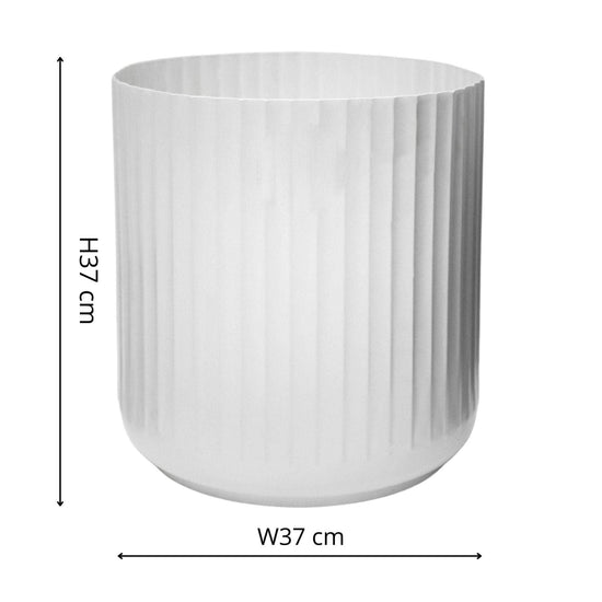 Hudson White Corrugated Planters Set of Two